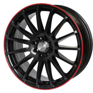 AU AU-347 18x7.5 Carbon Fiber with Red Pinstripe