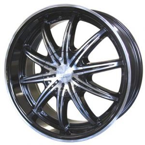 G2 G2-184 19x8 Gloss Black with Machine Face