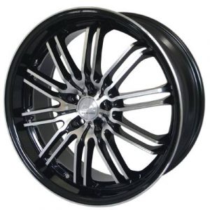 G2 G2-184 19x8 Gloss Black with Machine Face and Pinstripe