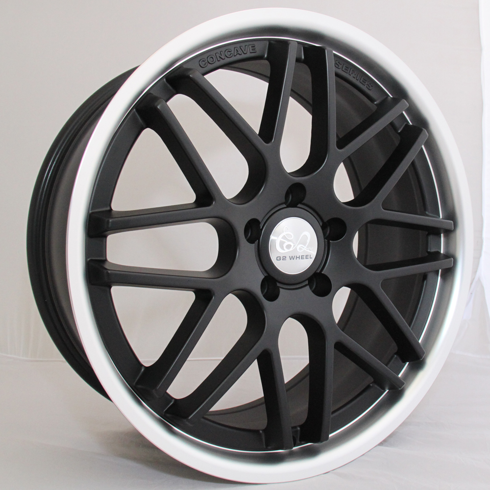 G2 G2-325 20x8.5 Matt Black with Machine Lip