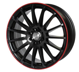 AU AU-347 18x7.5 Carbon Fiber with Red Pinstripe