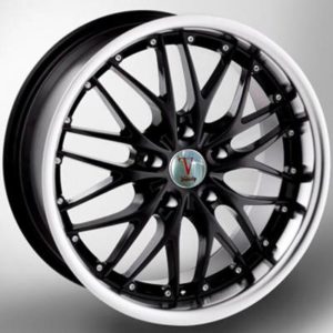AU AU-377 19x8 Gloss Black with Machine Lip