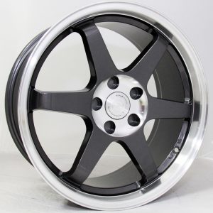 AU AU-420 18x9 Gunmetal with Machine Lip and Center