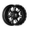 Black Mamba M-6 17x10 Matt Black with Machined Rivets and Milling