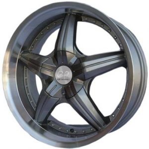 G2 G2-168 19x8 Gunmetal with Machine Lip