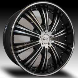 G2 G2-180 22x9.5 Gloss Black with Machine Face and Pinstripe