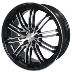 G2 G2-184 18x8 Gloss Black with Machine Face and Pinstripe