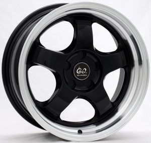 G2 G2-23 17x7 Gloss Black with Machine Lip