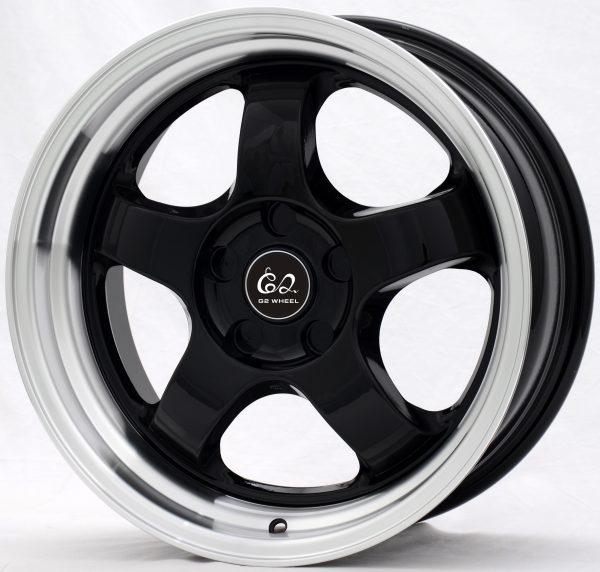 G2 G2-23 17x7 Gloss Black with Machine Lip