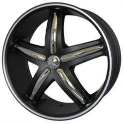 G2 G2-320 20x8.5 Matt Black with Machined Pinstripes and Paintable Inserts