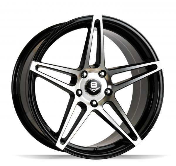 V8 V-39 19x8.5 Gloss Black with Machine Face