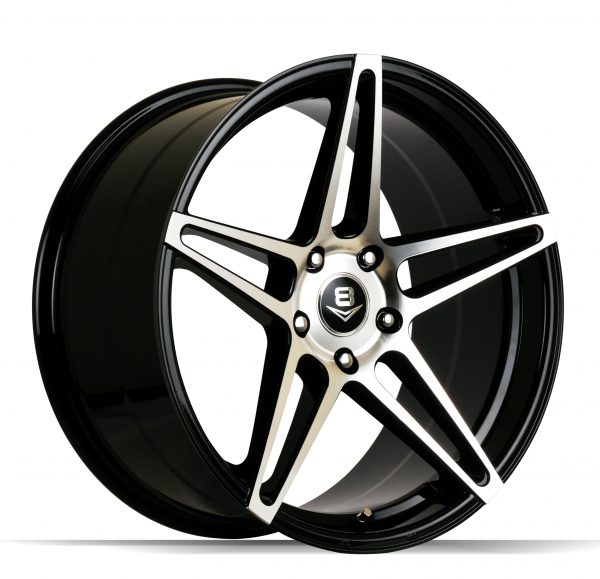 V8 V-39 19x8.5 Gloss Black with Machine Face