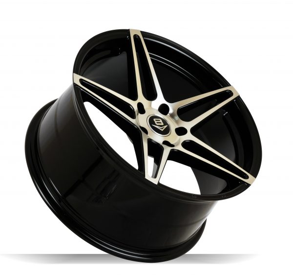 V8 V-39 19x8.5 Gloss Black with Machine Face