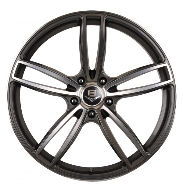 V8 V-43 20x9 Gloss Black with Machine Face