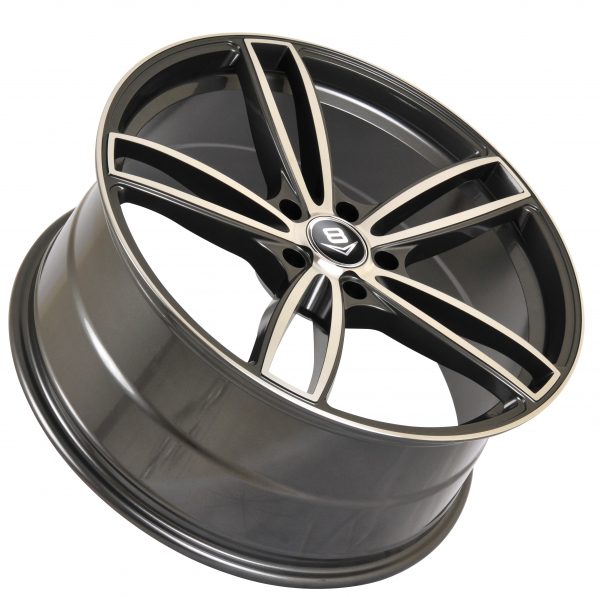 V8 V-43 20x9 Gloss Black with Machine Face