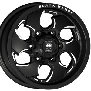 Black Mamba M-16 15x7.5 Matt Black with Machine Milling