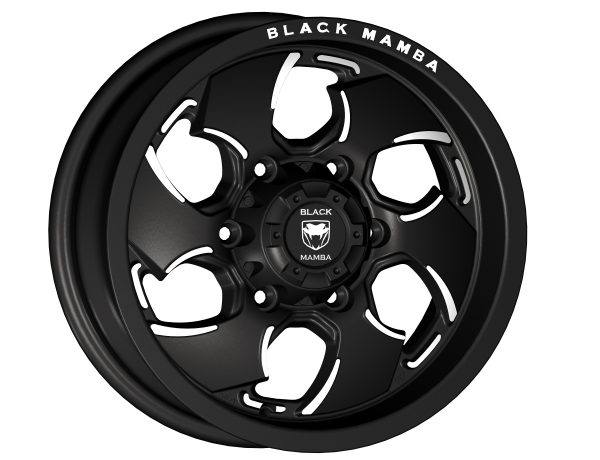 Black Mamba M-16 15x7.5 Matt Black with Machine Milling