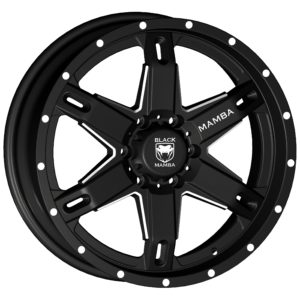 Black Mamba M-10 20x9 Matt Black with Machined Rivets and Milling