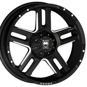 Black Mamba M-11 20x9 Matt Black with Machined Rivets and Milling
