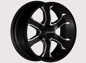 Black Mamba M-25 20x9 Matt Black with Machine Face