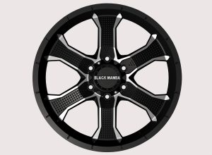 Black Mamba M-25 20x10 Matt Black with Machine Face