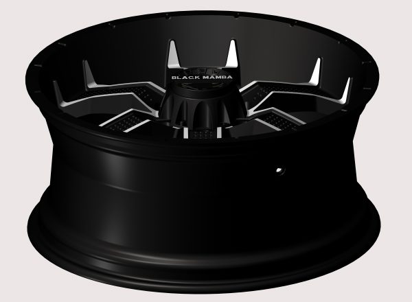 Black Mamba M-25 20x10 Matt Black with Machine Face