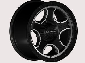 Black Mamba M-29 17x9 Matt Black with Machined Milling