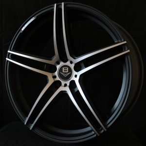 V8 V-21 19x8.5 Matt Black with Machine Face