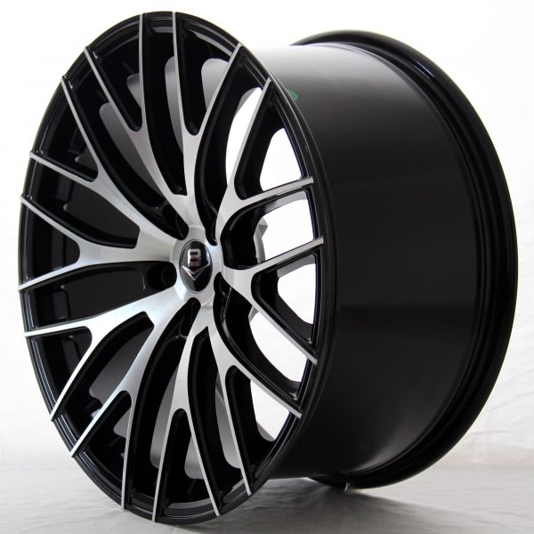 V8 V-22 19x9.5 Gloss Black with Machine Face