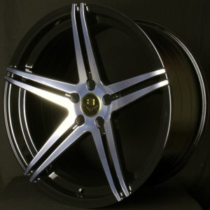 V8 V-24 18x9 Gloss Black with Machine Face