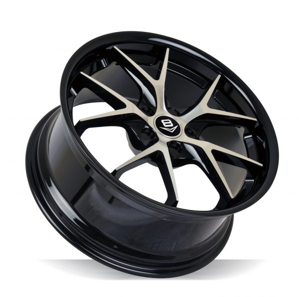 V8 V-33 19x9.5 Matt Black with Machine Face
