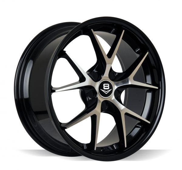 V8 V-33 19x9.5 Matt Black with Machine Face