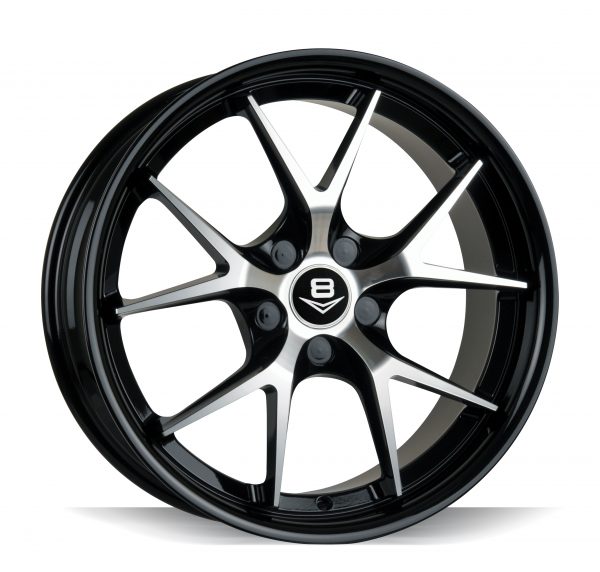 V8 V-33 19x9.5 Matt Black with Machine Face