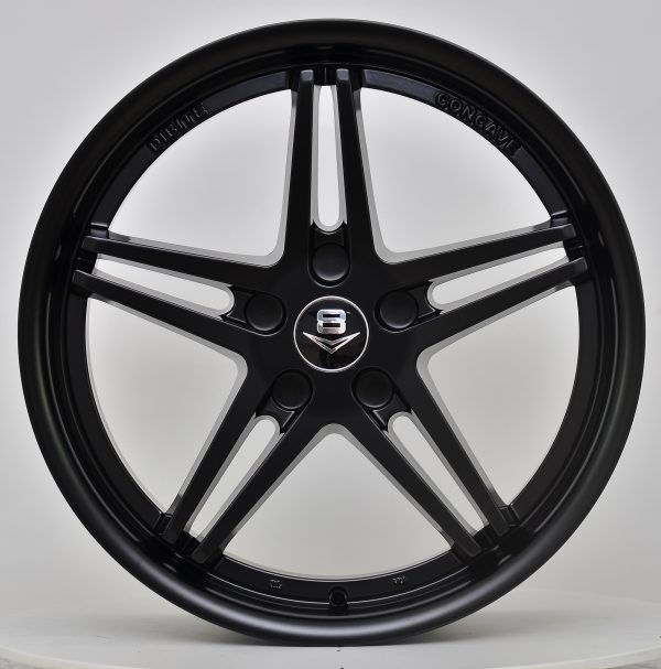 V8 V-40 18x8.5 Gloss Black with Machine Face