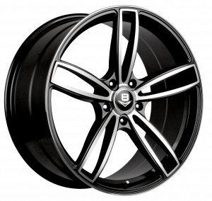 V8 V-43 22x10 Gloss Black with Machine Face