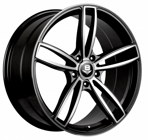 V8 V-43 20x9 Gloss Black with Machine Face