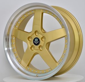 V8 V-71 20x8.5 Gold with Machine Lip
