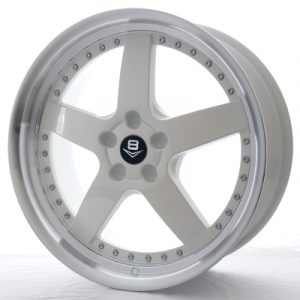 V8 V-71 20x9.5 Gloss White with Machine Lip