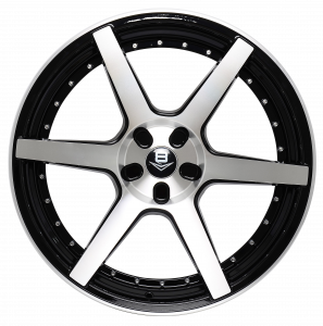 V8 V-61A 20x8.5 Gloss Black with Machine Face