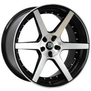 V8 V-61A 20x10 Gloss Black with Machine Face