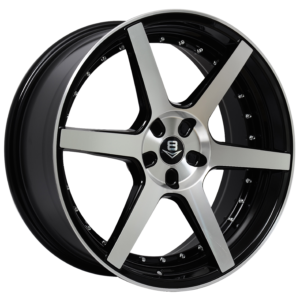 V8 V-61A 20x8.5 Gloss Black with Machine Face