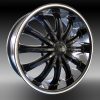 Velocity VW-002 17x7 Gloss Black with Machine Pinstripe