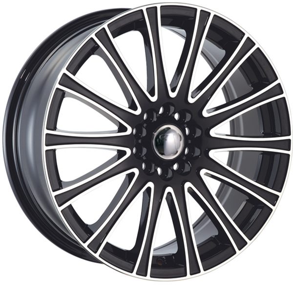 Velocity VW-005 17x7 Gloss Black with Machine Face