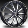 Velocity VW-008A 22x8.5 Gloss Black with Machine Face and Pinstripe