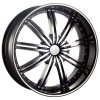 Velocity VW-118 17x7 Gloss Black with Machine Face and Pinstripe