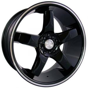 Velocity VW-443 19x9.5 Gloss Black with Machine Pinstripe