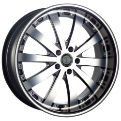 Velocity VW-77A 20x8.5 Gloss Black with Machine Face and Pinstripe