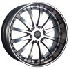 Velocity VW-77B 20x8.5 Gloss Black with Machine Face and Pinstripe