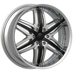 Velocity VW-810B 22x9.5 Chrome with Paintable Inserts