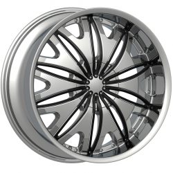 Velocity VW-820 22x9.5 Chrome with Paintable Inserts